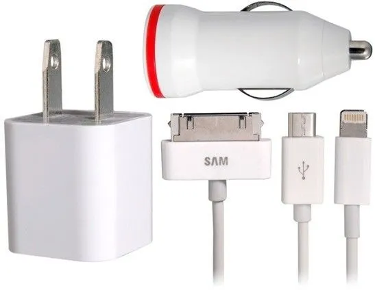 5v Laptop Keyboard Apple Iphone Power Adapter / Usb Car Charger / Data Cable