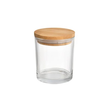 Custom Logo Luxury Glass Jars - 7OZ, 10OZ, 14OZ with Bamboo Lid