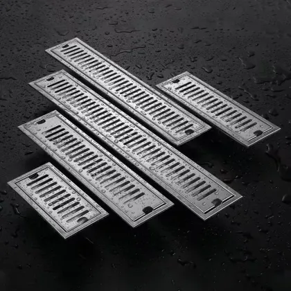 Bathroom Kitchen Tile Insert Anti-Odor Linear Floor Drain