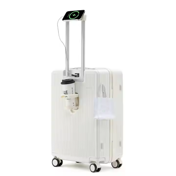 Borsa da viaggio per valigie per PC ABS personalizzata con ganci e caricatore del telefono - borsa per carrello per bagagli a caldo