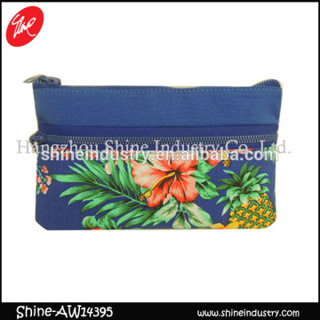 colorful flowers print wallet/cheapest moneybag/zippers coin purse