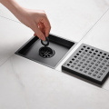 Square Shower Floor Drain ມີຝາປິດອອກໄດ້