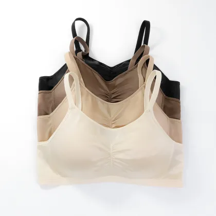 European and American Women's Thin Cup Large Size Solid Color Invisible Big Cup Bra