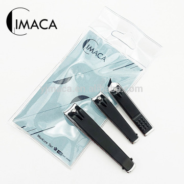 3pcs quality stainless steel black coating nail clipper set