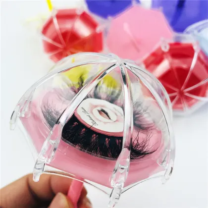 clear plastic eyelash cases umbrella lash boxes