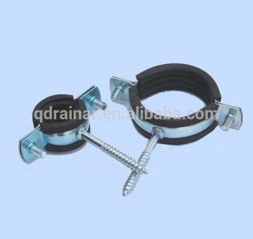 2-8 inch light duty pipe clamp with rubber lining and pin