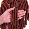 Rette Jumbo Faux Locs dreadlocks med fargelinje