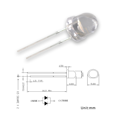 Mũ ống hút 4 mm 4,8mm DIODE DIP DIODE - DIODE Ánh sáng UV