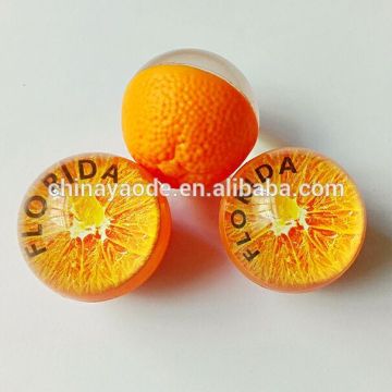 Orange bouncy balls / Paper Card Rubber Bouncing Ball Toy