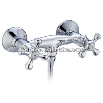 Hochwertiger Dual -Griff -Messing -Duschmixer, Polnisch und Chromfinish