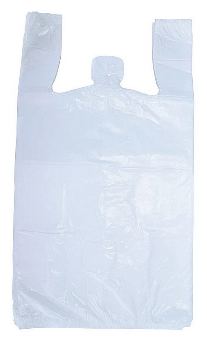 White Custom Printed Polythene Shopping Grocery Packaging Bag for Sale