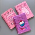 Pink Fluffy Spiral notebook for kids