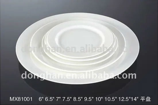 plain white round dish