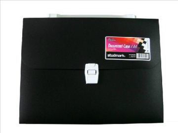 Black Pocket Folder with Handle and Injected Piece (DP00265-F)