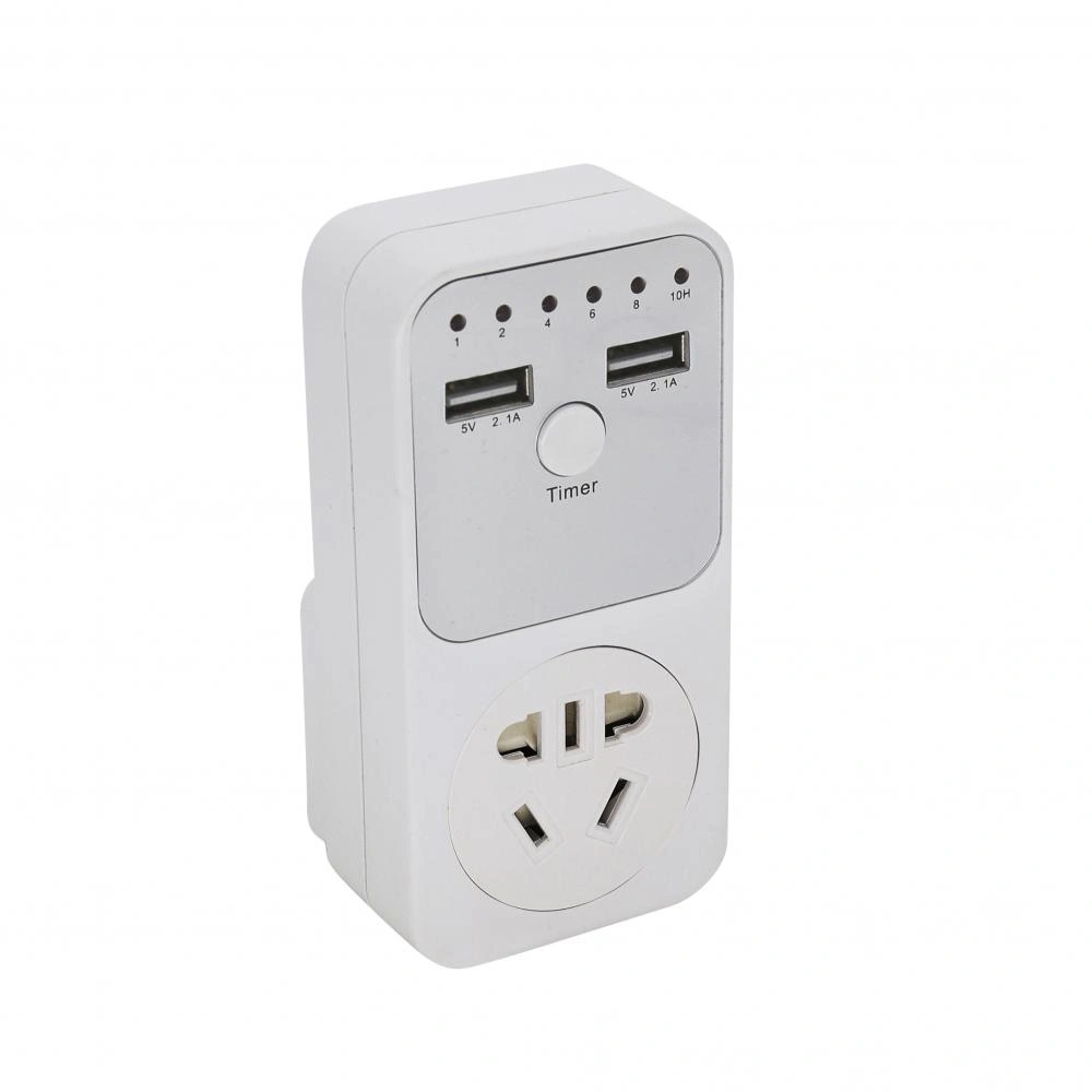 Uni-Com Countdown Timer UK 3 Pin Plug USB-A USB-C Stops Over