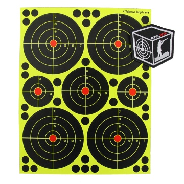 Adhesive Splatterburst Target: Hunting Practice Reactive Shooting Paper Target
