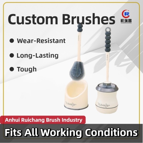 좁은 공간 청소를 위한 슬림형 플랫 변기 브러시