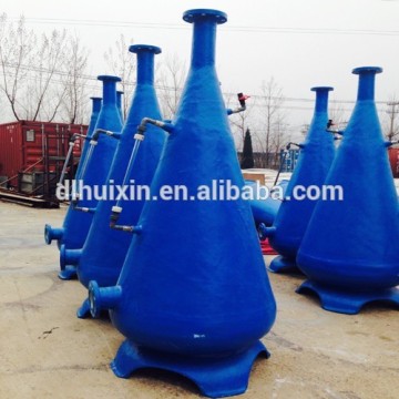 Fish farm oxygen cone with water inspection for Recirculating Aquaculture Systems