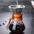 Z karafką ze szkła borokrzemianowego i filtrem stałym wielokrotnego użytku ze stali nierdzewnej ręcznym kroplomierzem do kawy wlać ekspres do kawy