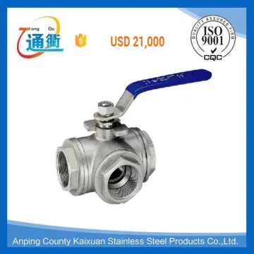 stainless steel npt threaded 3 way valve