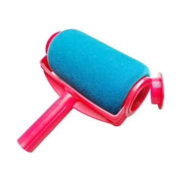 Smart Paint Roller Kit with Plastic Handle Brush Set for Room Wall Decoration