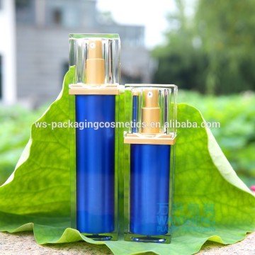 Vacuum Square Acrylic Cosmetics Serum Airless Bottle