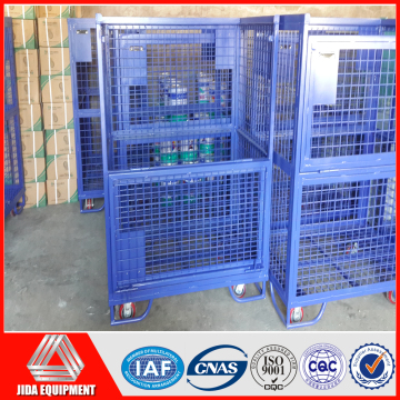 Rigid steel wire storage containers