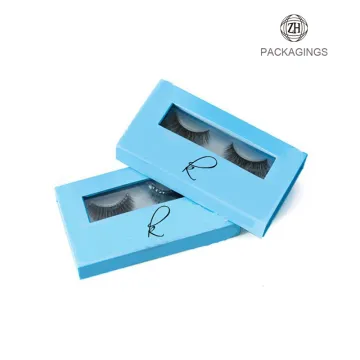 Customized logo print glitter box eyelash packaging