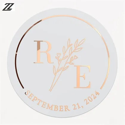 PVC Gold label stickers