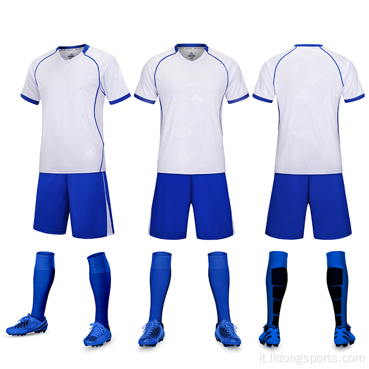 Set di uniformi da calcio della maglia di calcio nera