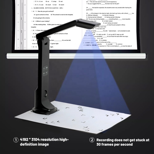 High speed dynamic scan book document camera scanner