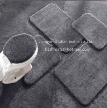 Solid Color Machine Tufted Cut Pile Polyester Mat