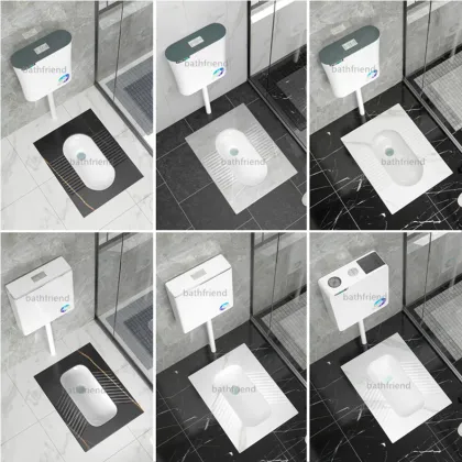 Colorful Marble Pattern Decorative Stone Rock Slab Squat Toilet