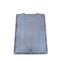 Square ductile cast iron manhole cover D400