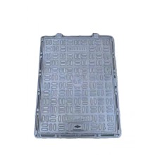 Square ductile cast iron manhole cover D400