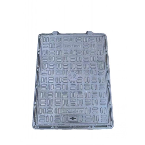 Square ductile cast iron manhole cover D400