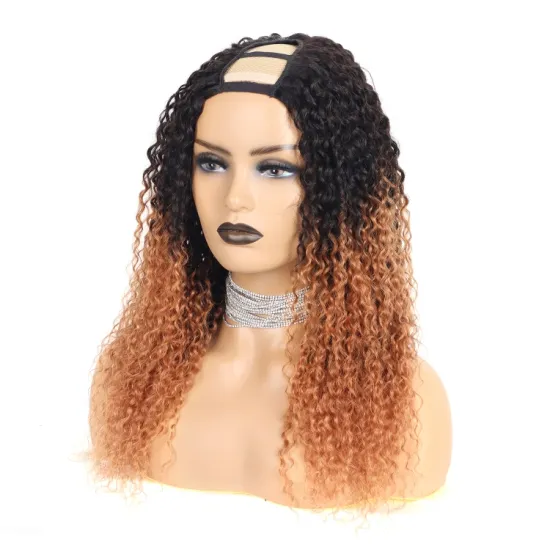 U part wig real hair wig natural black straight body loose deep water wig