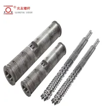 Ang high-output wear-resistant PVC parallel twin screw at bariles