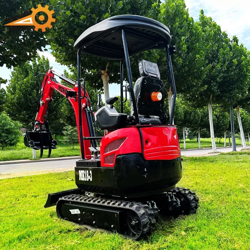 Mini Excavator with Swing Boom and Track Extension