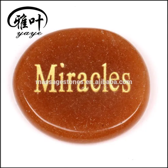 Customized Logo Palm Stone Engraved Inspirational Pocket Stone