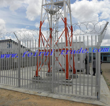 Hot Dipped Galvanized Palisade Fence for Telecom Tower