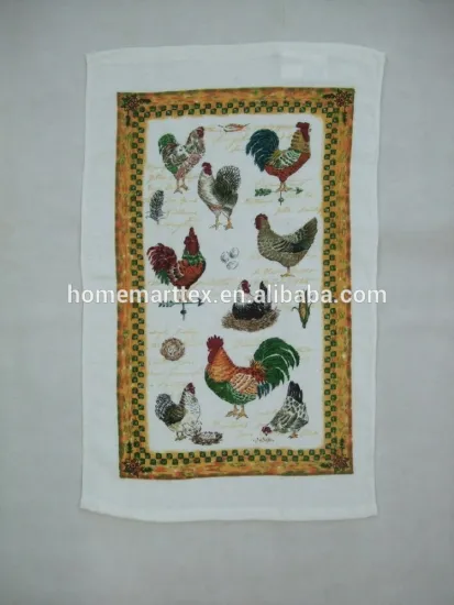 softtextile home textiles silk screen pigment custom kitchen towel cotton tea towel