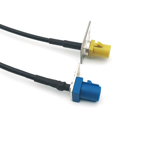 Automotive Fakra Flange Panel Mount Male Plug Connector