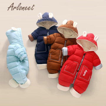 Newborn Baby Boy Clothes Rompers Winter Thick Baby Girl Romper Jumpsuit Snow Overalls for Newborns Rompers for Boys Coat Outwear