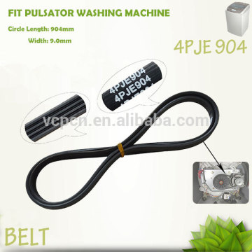 Professional made synchronous rubber hot selling wrapped v belt for washing machine (4PJE 904)