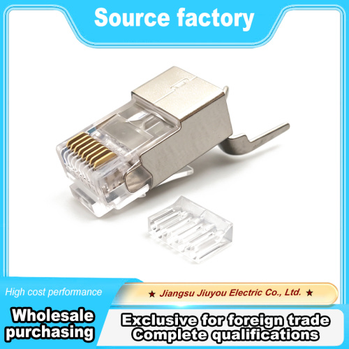 Plugue blindado RJ45 CAT7 com alívio de tensão