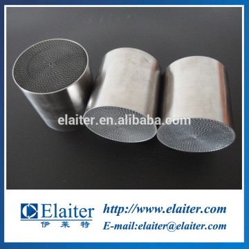Honeycomb metallic/metal catalytic substrate for universal exhaust system