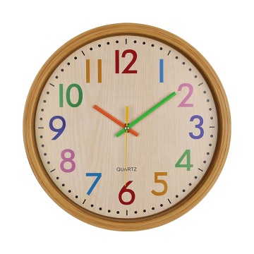 Horloge murale en quartz colorée pour la chambre et la classe des enfants
