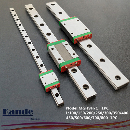 MGN9 CNC 9mm miniature linear rail guide MGN9C L100 - 600 mm MGN9 linear block carriage or MGN9H narrow carriage