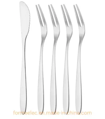 Stainless Steel Flatware Mooncake Knife and Forks Dessert Knife Fork Cake Forks